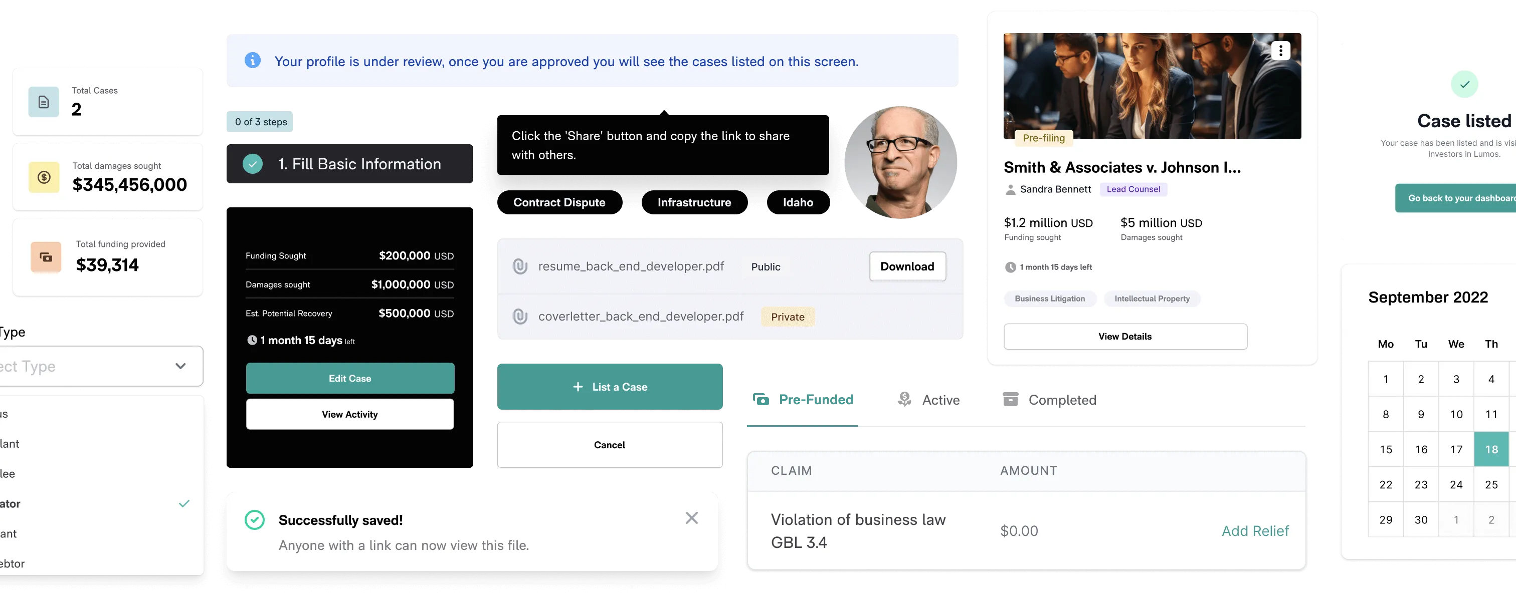 Lumos UI Library — custom design system for consistency across the platform
