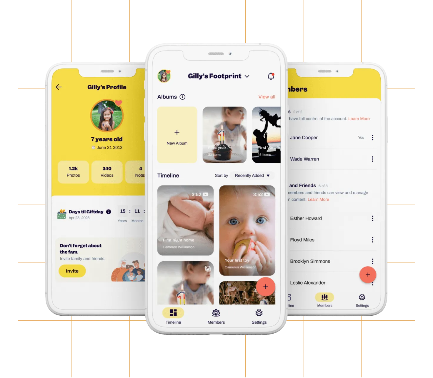 Footprint app — secure family memory sharing