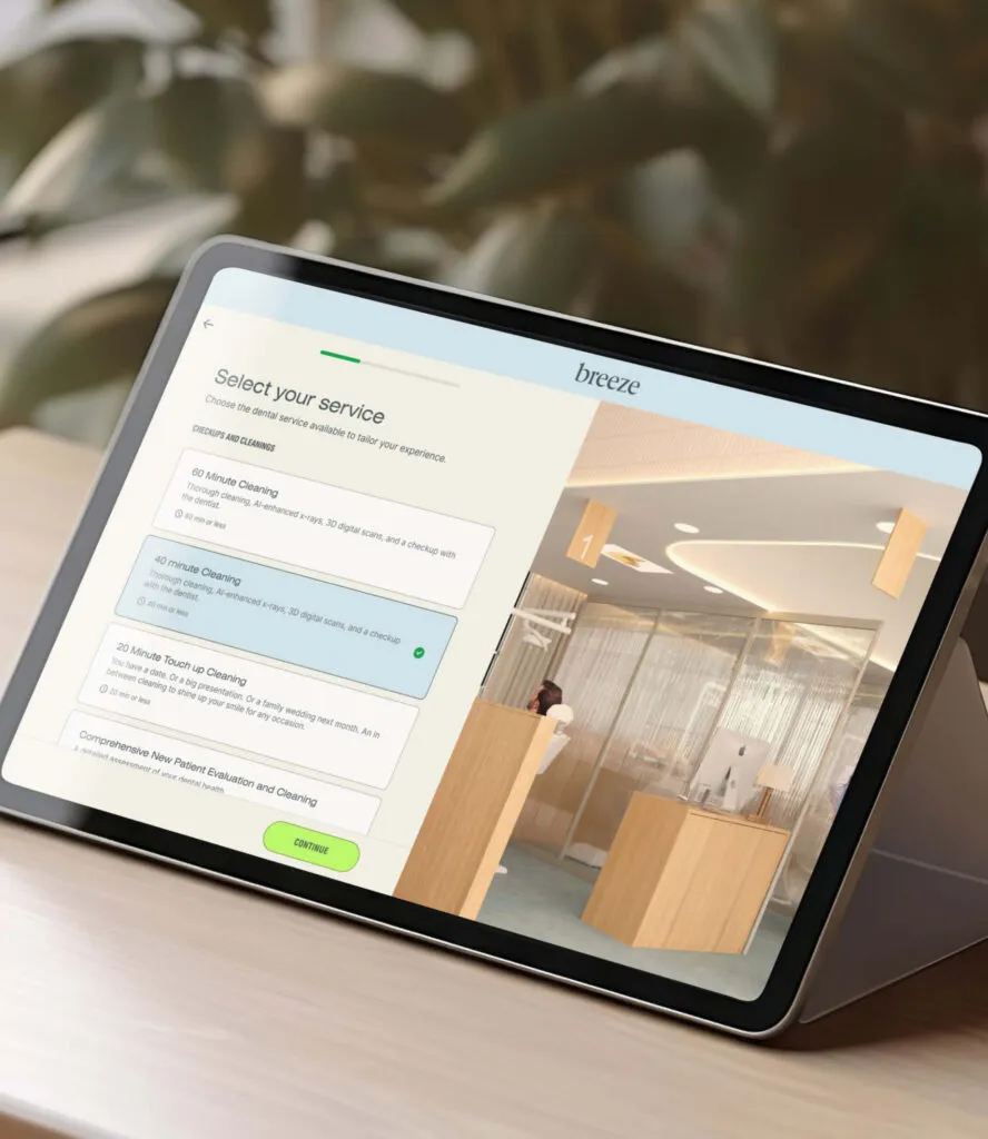 Breeze web booking experience
