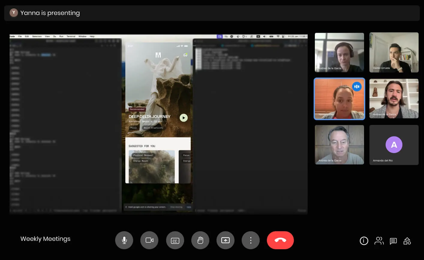 Weekly meetings and stakeholder alignment