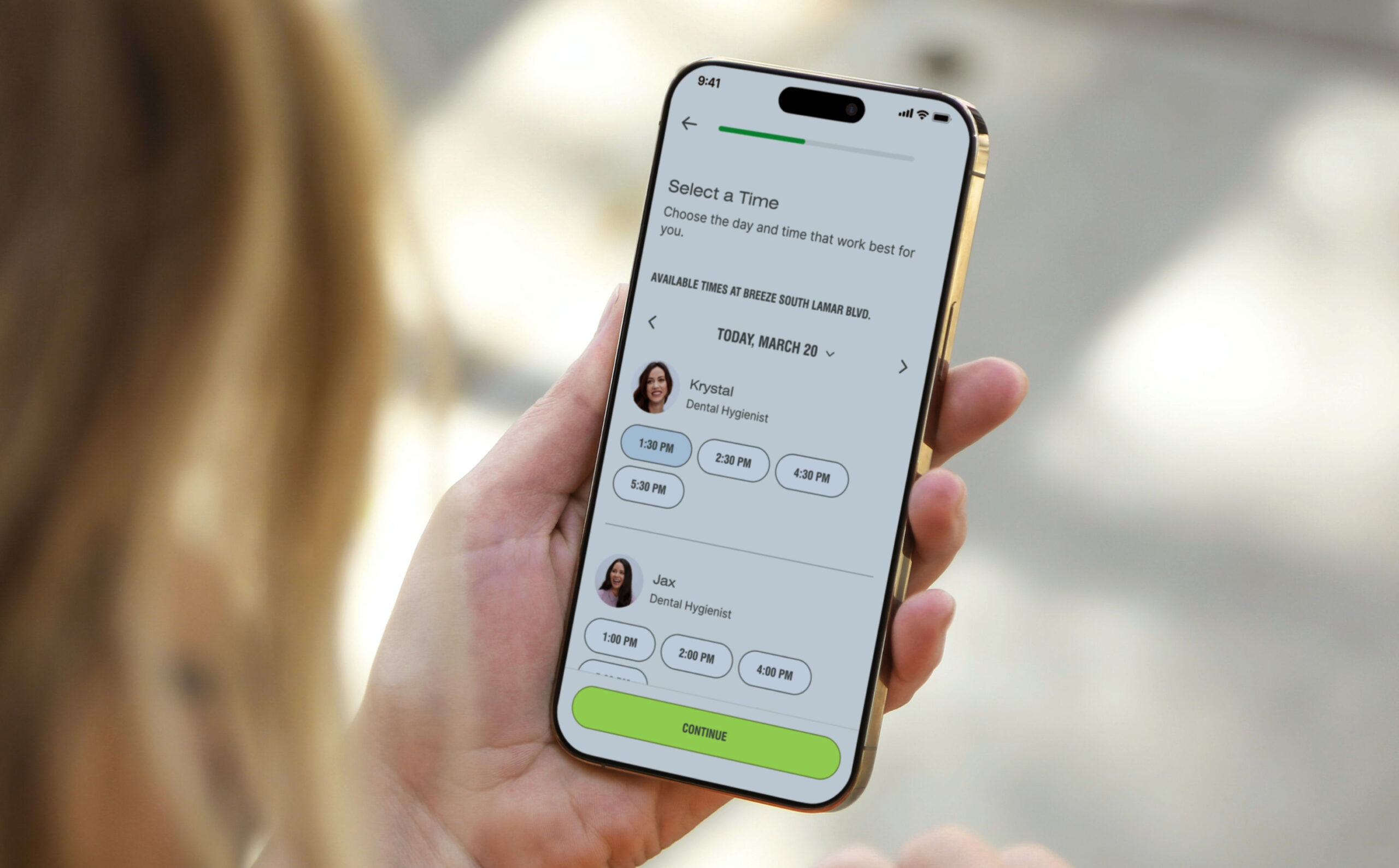 Breeze booking flow UI
