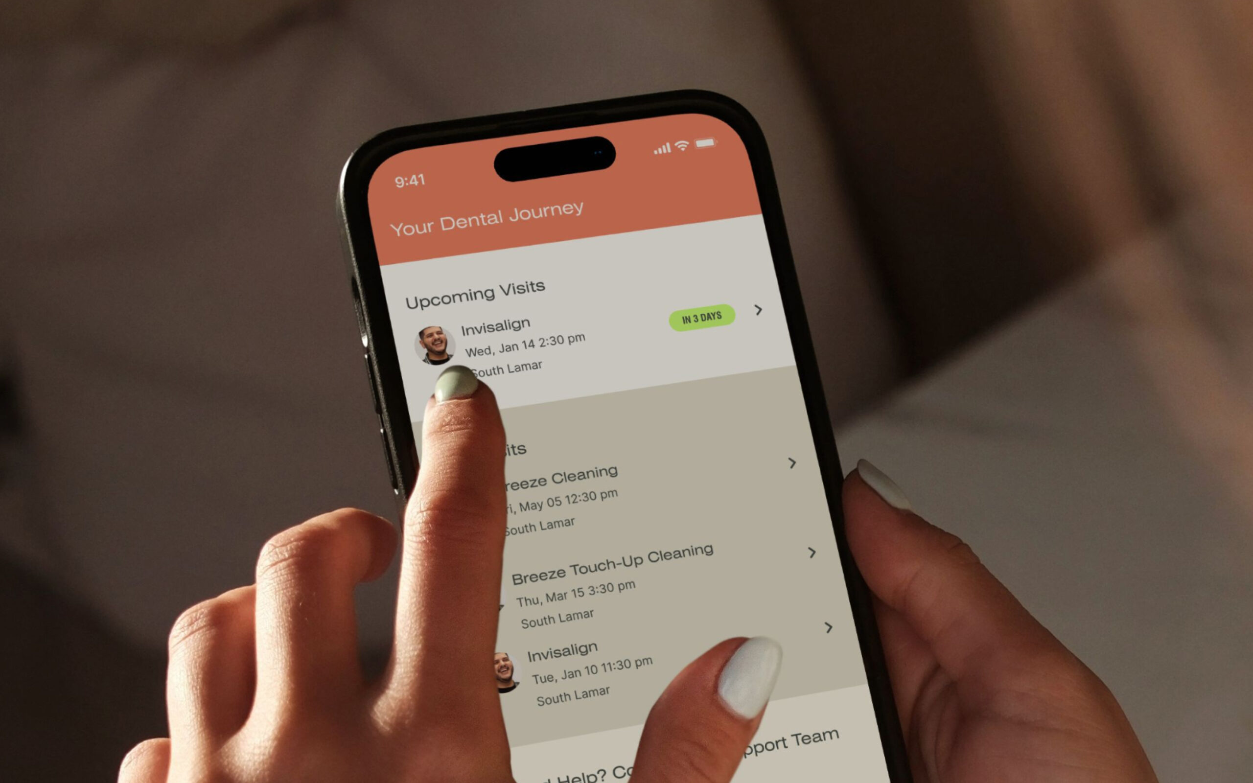 Breeze visits timeline