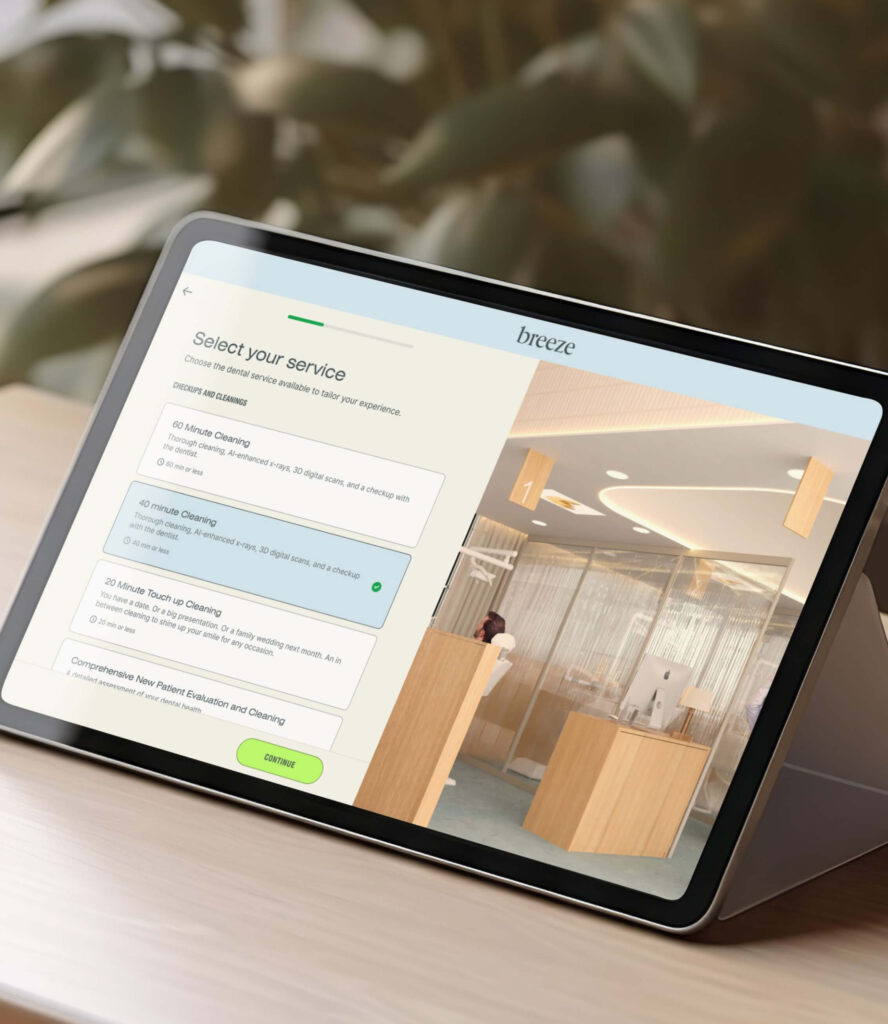 Breeze web booking experience