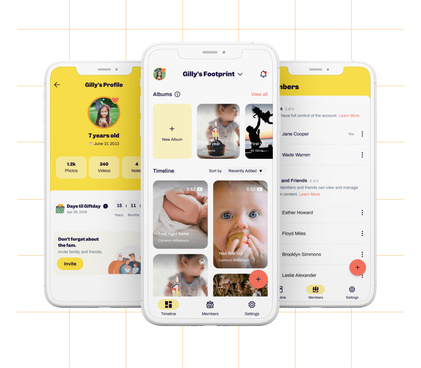 Footprint app — secure family memory sharing