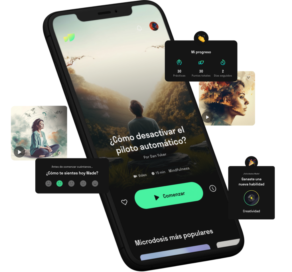 Wake mobile app main product screens